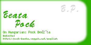 beata pock business card